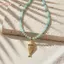 HFSHY Bohemian Đá Nhiều Màu Sắc Nelace Thủ Công Thép Không Gỉ Mặt Dây Chuyền Cá Độc Đáo Tuyên Bố Trang Sức Cho Bãi Biển Đảng Mặc VN