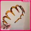 JASMINE Wave Hairbands Nâu Nhựa Sóng Răng Mỏng Chống Trơn Trượt Nữ Makkeup Hairb Zigzag Band Notched JASMINE