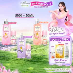 Sữa tắm 510g tặng Lăn khử mùi tinh chất Serum Làm Sáng Da và Che Mờ Thâm sau 5 ngày Enchanteur 50ml