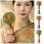 Quạt Mini Cầm Tay LACYESUK, Quạt Điện Di Động Gió Mạnh Retro, Tuổi Thọ Pin Dài 3 Tốc Độ Hoạt Động Yên Tĩnh Quạt Sạc USB Vintage Văn Phòng