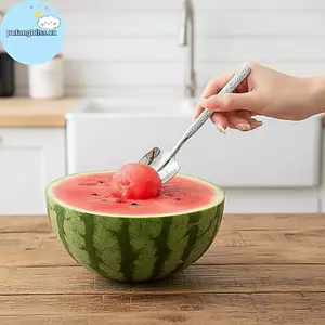 Pufangbliss Thép không gỉ Dưa Hấu Thìa Đá Xẻng Thìa Cà Phê Thìa Tráng Miệng Thìa Bánh Thìa Kem Thìa Canh VN