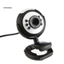 < CarFashion > Webcam USB Độ Trong Suốt Cao 120MP 6 Đèn Ngủ LED Web Camera Tích Hợp Mic Cho PC Laptop
