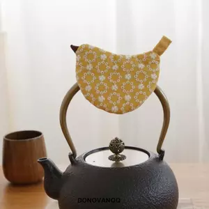 Nắp tay cầm nắp nồi DONOVANQQ, Nắp chống bỏng dày chịu nhiệt, Găng tay lò nướng thêu chống trượt hình chim nhỏ dễ thương đa năng cho bát đĩa