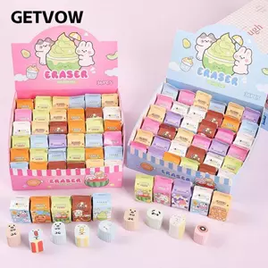 GETVOW Bút Chì Tẩy, Học Tập Không Để Lại Dấu Vết Hộp Sữa Tẩy, Hoạt Hình Hiệu Chỉnh Văn Phòng Phẩm Sinh Viên Tranh Nghệ Thuật Tẩy Trường Văn Phòng