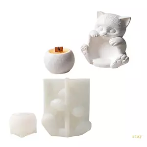 Ở lại Nghệ Thuật Khuôn Nhựa Silicon Thiết Kế Mèo Cốc Khuôn Thích Hợp Cho Giá Đỡ Trang Sức Và Trang Trí Ngày Lễ