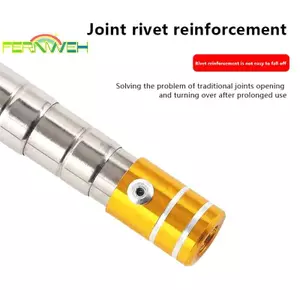 Cần câu bằng kính thiên văn 1.48M Cần câu bằng thép không gỉ có thể thu vào 8mm Calibre Sti để hạ cánh Tay cầm lưới [MỚI]