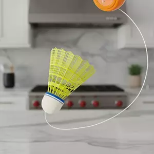 Ziyulinyuk Huấn luyện viên cầu lông có thể thu vào tự động Thực hành Solo Rebounder Di động cho văn phòng tại nhà Huấn luyện trong nhà Sử dụng VN