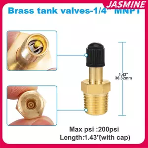 JASMINE 1 / 4 NPT 1 / 8 NPT Airpressor Tanks Van Đổ đầy Van Đồng thau chống ăn mòn Van Schrader (M) Đầu nối lõi van lốp tự động JASMINE