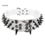 Dog Puppy Faux Leather Rivet Spiked Vòng cổ chống cắn Vòng cổ cho thú cưng