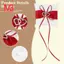 Gối nhẫn cho nhẫn cưới gối đính ruy băng satin đỏ + trắng 10 cm x 10 cm