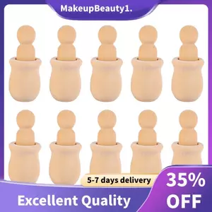 Gỗ Peg People Nesting Set Wood Peg Dolls Kids DIY Montessori Toy Pack gồm 10