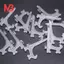 12 Cái Giá đỡ bằng nhựa 3 Inch hoặc giá đỡ đĩa trưng bày đĩa ăn tối (Trong suốt)