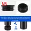 6 Cái Nhựa Trống Cuối Nắp Ống Lắp Ống Cắm Bao 40mm Đen