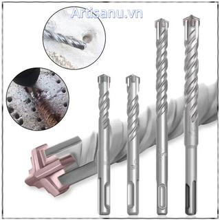 ARTISANU Mũi khoan bê tông SDS Plus 5/6/7/8/10/12mm, đầu tròn, dài 110mm/160mm, bộ 4 mũi cho gạch tường, dùng búa điện