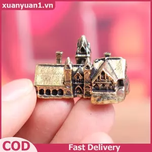 XUAN Đồng Lâu Đài Kiến Trúc Nhà Mini Các Bức Tượng Nhỏ 5 Chiếc Cho Micro Phong Cảnh Thủ Công DIY Trang Trí Bàn Văn Phòng Nhà Quà Tặng Ý Tưởng VN