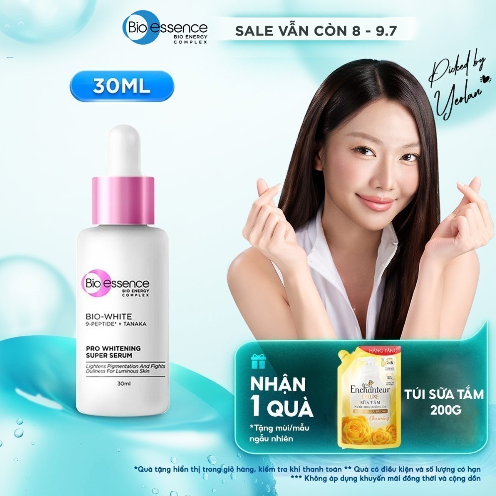Tinh chất dưỡng trắng sáng da chuyên sâu, 4X hiệu quả dưỡng sáng, giảm đốm nâu Bio essence Bio White Pro Whitening 30ml