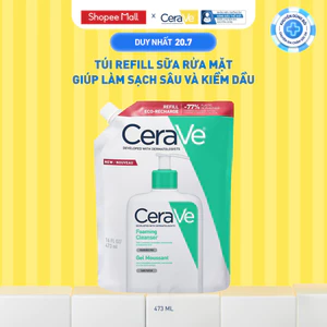 Túi refill sữa rửa mặt giúp làm sạch sâu và kiềm dầu Cerave Foaming Cleanser 473ML