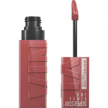 Maybelline Super Stay Vinyl Ink Longwear Trang điểm Lipcolor dạng lỏng không nhòe, Màu sắc sắc sắc tố cao và bóng tức thì, Son môi màu hồng, 0,14 fl oz, 1 Đếm 3IYC