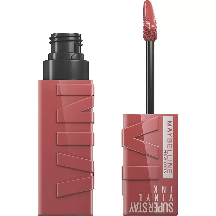 Maybelline Super Stay Vinyl Ink Longwear Trang điểm Lipcolor dạng lỏng không nhòe, Màu sắc sắc sắc tố cao và bóng tức thì, Son môi màu hồng, 0,14 fl oz, 1 Đếm 3IYC
