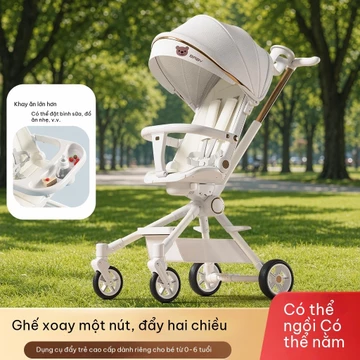 Xe đẩy em bé ngồi nằm thoải mái bàn ăn lớn xe đẩy trẻ em đa năng cao cấp Xe đẩy em bé 2 chiều xe đẩy gấp gọn xe đẩy cao