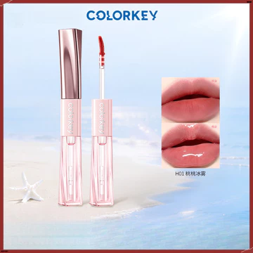 Son bóng hai đầu Colorkey, son môi mờ, cốc chống dính, bóng nước phai màu BFNS