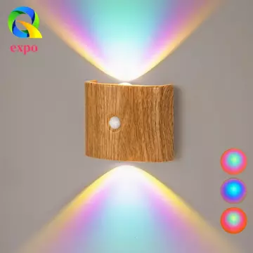 Đèn tường cảm ứng LED EXPO LIMIT, Đèn ngủ lắp đặt 3 màu / đèn Neon, Đèn mềm Cảm biến hồng ngoại đa chức năng Cảm biến PIR Đèn treo tường