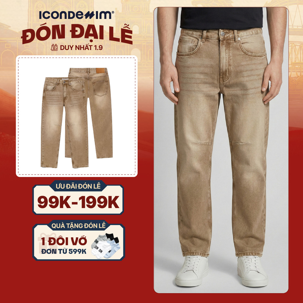 Quần Jeans Nam ICONDENIM Dune Form Straight QJID0280
