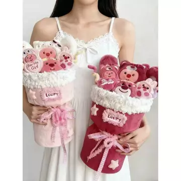🔥ảnh đạo cụ Bouquet gấu bông tặng bạn gái Bó Hoa Gấu Bông Quà Tặng Trung Thu Ruby loopy Bó Hoa Hải Ly Búp Bê Dễ Thương Sáng Tạo Quà Tặng Sinh Nhật Cô Gái Bạn Gái Bạn Gái Tốt Nghiệp Giáng Sinh