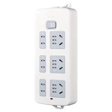 Ổ cắm điện Delixi, ổ cắm điện đa năng 1.7m tiêu chuẩn quốc gia có dây, ổ cắm điện gia dụng, ổ cắm chống cháy màu xanh và trắng.