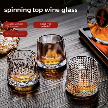 Sáng Tạo Xoay Cốc Rượu Thủy Tinh Bia Ly Whisky Rượu Thủy Tinh Dày Thủy Tinh Nước Thủy Tinh Tinh Tinh Thần Thủy Tinh