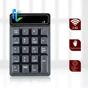 Bàn phím nhỏ Bluetooth máy tính GOFIDIN, Bàn phím số không dây 19 phím chống nước 2.4G, Bàn phím có dây di động Cảm giác cơ học Bàn phím số USB Mini Đồ dùng kế toán