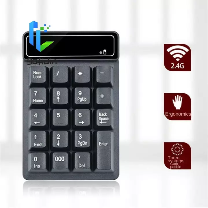 Bàn phím nhỏ Bluetooth máy tính GOFIDIN, Bàn phím số không dây 19 phím chống nước 2.4G, Bàn phím có dây di động Cảm giác cơ học Bàn phím số USB Mini Đồ dùng kế toán