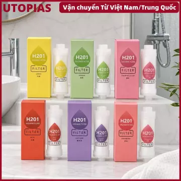 [UTOPIAS] Bộ lọc đầu vòi hoa sen Vitamin C, Hộp lọc vòi hoa sen hương thơm cao cấp Spa, Tắm chăm sóc da Bộ lọc hoa oải hương Tạp chất Máy lọc vòi hoa sen Sử dụng trong gia đình