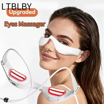 Máy mát xa mắt LTBLBY, Máy mát xa mắt EMS trị liệu bằng ánh sáng đỏ, Nâng cấp Máy mát xa mắt bằng điện Giảm mỏi mắt Máy chăm sóc mắt Điều trị làm đẹp