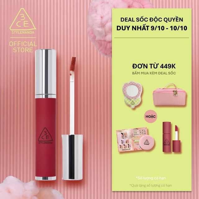 Son kem bùn mịn lì 3CE Hazy Lip Clay