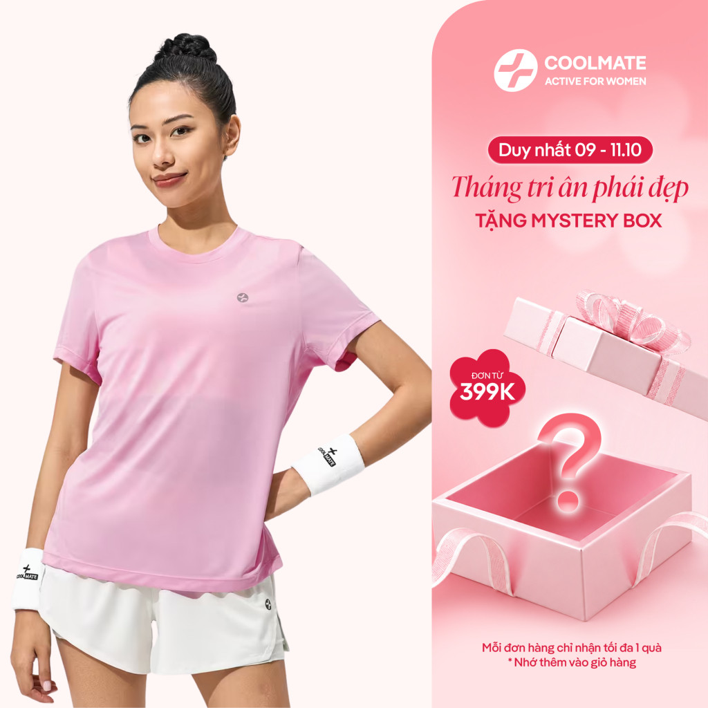 [399K TẶNG MYSTERYBOX]Áo thun thể thao nữ chạy bộ Core Tee siêu nhẹ, thấm hút, nhanh khô - Coolmate Active For Women