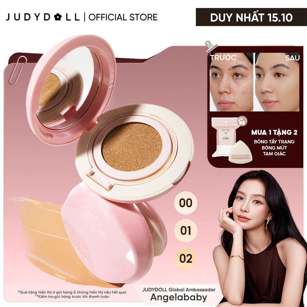 [Tổng Hợp] Phấn Nước Cushion JUDYDOLL Tổng Hợp Dành Cho Mọi Loại Da 12.5g/14g