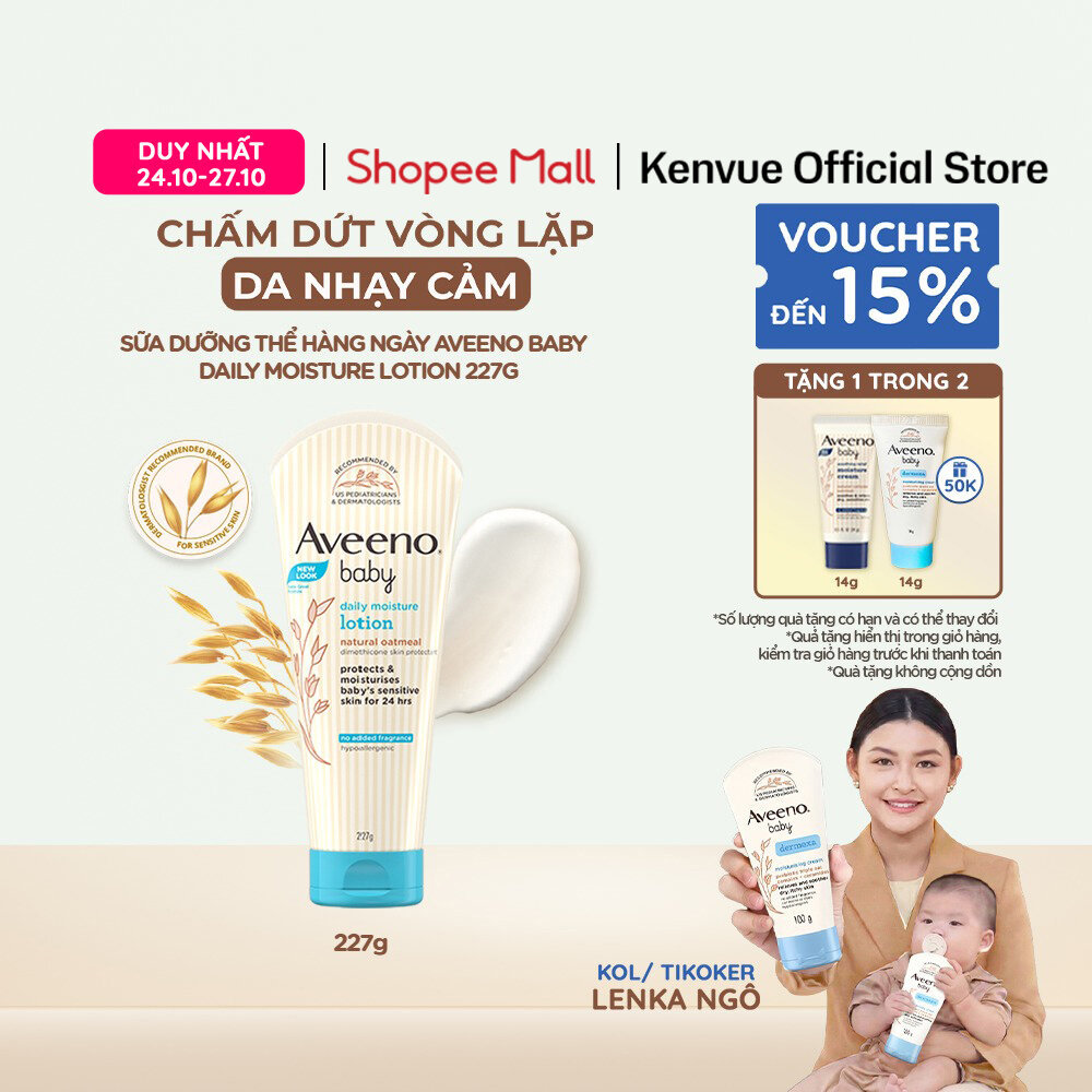 Sữa dưỡng thể hàng ngày Aveeno Baby Daily Moisture Lotion 227g