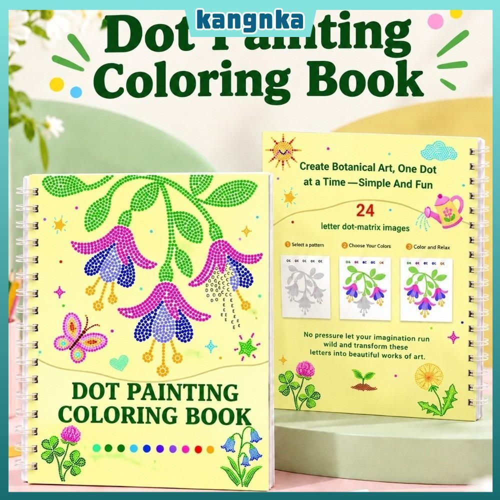 KANGNKA 10 Sheets Coloring Book, 24 Unique Patterns Botanical Patterns ...