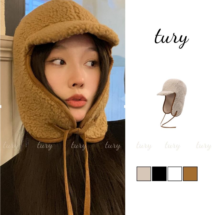 Mũ Len Trùm Đầu Unisex Nam Nữ - Tury - Mũ Len Cao Cấp Phối Lông Retro Thời Trang Thu Đông Ấm Áp - NL027