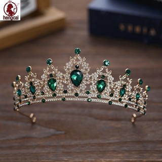 Vương miện tiara pha lê Baroque đầy màu sắc dành cho cô dâu