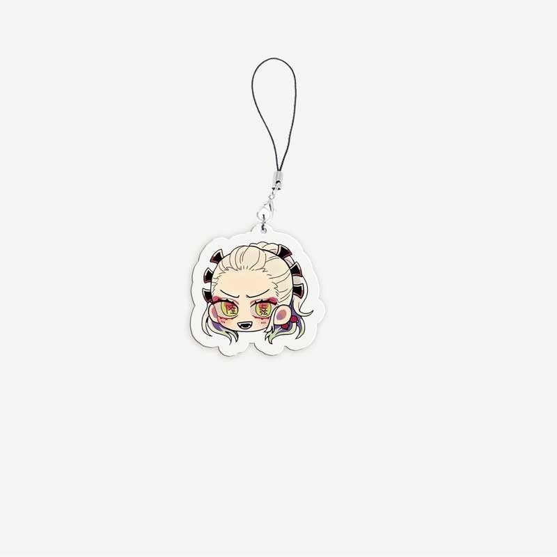 Acrylic  Anime Douma Mobile Phone Charms Akaza Gyutaro Kokushibo Daki Small Pendant Phone Chain Keychain Fans Gifts