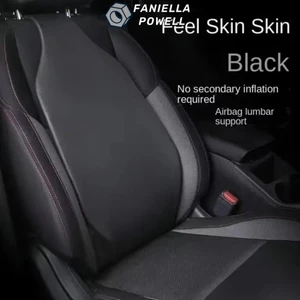 FANIELLAPOWELL Đệm thắt lưng ô tô, Túi khí thư giãn tự động Gối hỗ trợ thắt lưng bằng da, Bảo vệ cột sống Giảm mệt mỏi Đệm lưng đa năng Đồ dùng ô tô