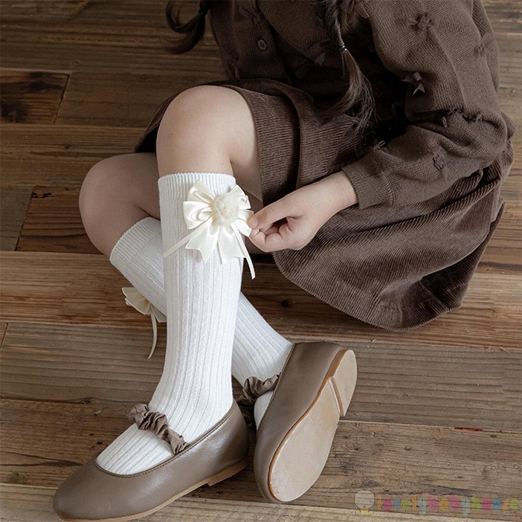 Tất dài đến đầu gối có gân thoáng khí cho bé gái LBH-Kid dành cho bé gái mới biết đi