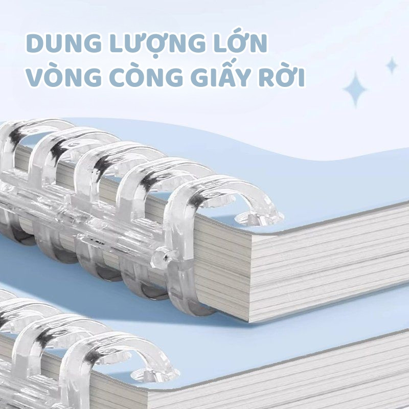 Sổ Còng Pastel B5 120 Trang – Sổ Tay Planner, Sổ Ghi Chép Học Sinh, Vở Còng Tháo Rời Có 5 Màu