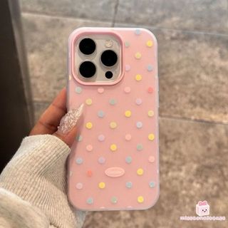 Ốp Lưng Cho IPhone 7Plus 11 13 17 14 16 15 12 Pro Max Air 15 6 7 16 6s 14 Plus XR XS X Max Nhiều Màu Sắc Đơn Giản Toàn Màn Hình Chấm Bi Mới 2 Trong 1 Bìa Mềm