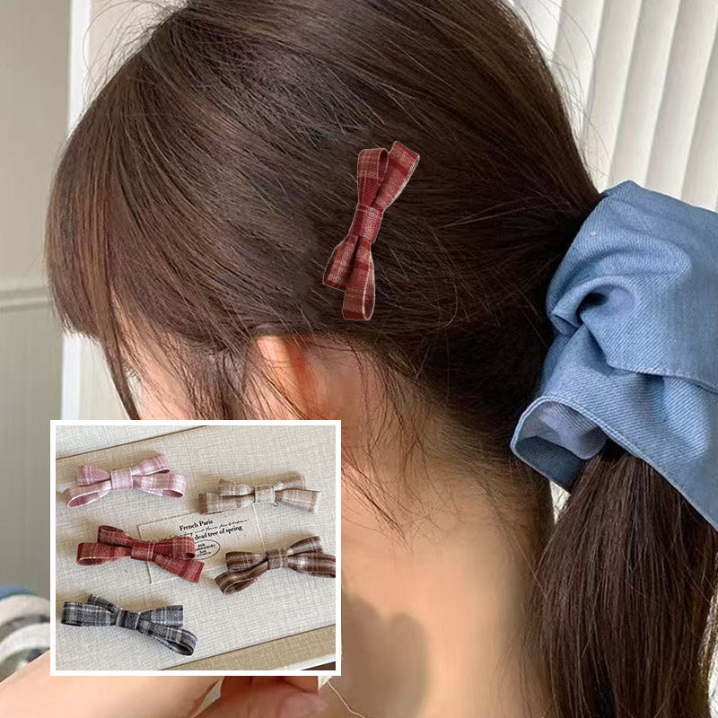 Kẻ Sọc Mới Nơ Kẹp Tóc Thời Trang, Dễ Thương cho Phái Nữ