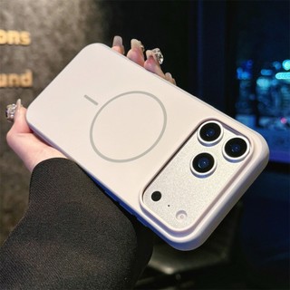 Ốp điện thoại từ tính 2 trong 1 màu cam vũ trụ mới chống sốc cho IPhone 17 Pro Max 17 Air 12 13 14 15 16 Pro Max Vỏ mờ chống vân tay