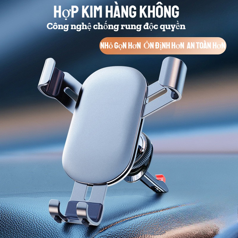 Giá đỡ điện thoại ô tô, Kẹp cửa gió, Gọng kim loại, siêu bền, điều chỉnh linh hoạt, độ bền cao