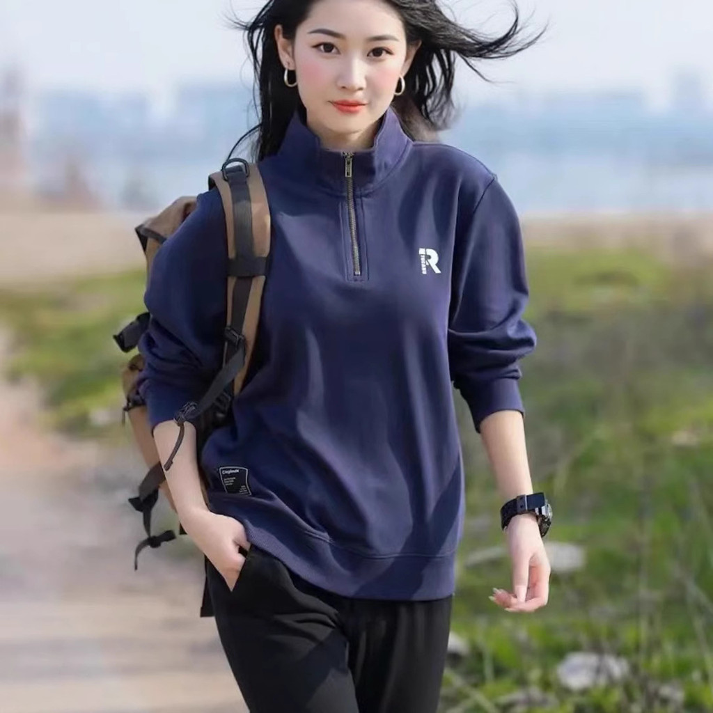 Áo hoodie và áo sơ mi thêu dáng rộng thời trang từ nhung, phù hợp mùa thu đông